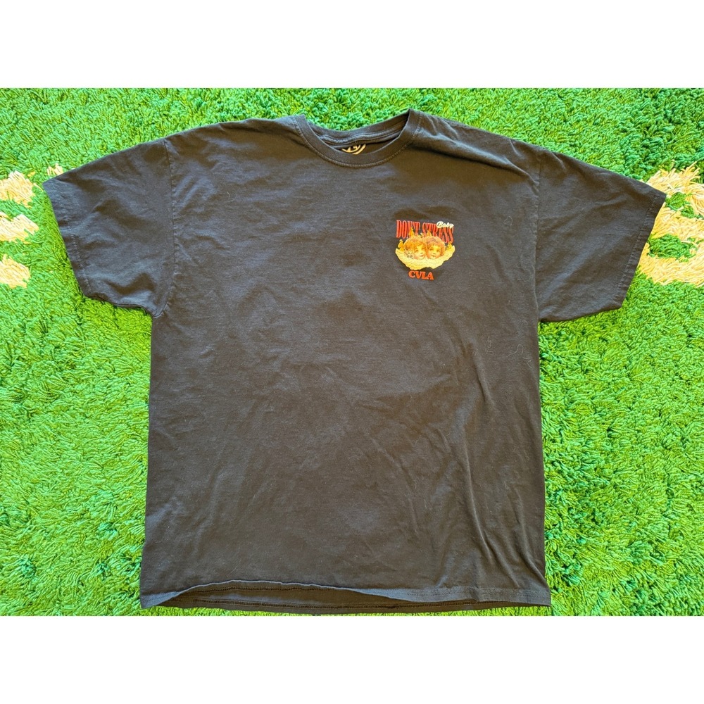 CVLA Don't Stress Baby T-Shirt Mens XL Black Excellent Streetwear Cherub Graphic